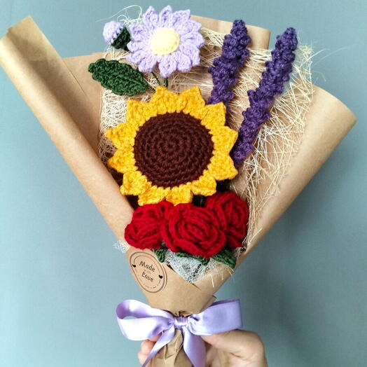 PURPLE - RED SUNFLOWER BOUQUET