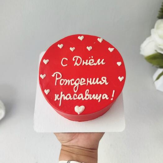 Красный бенто торт красавице