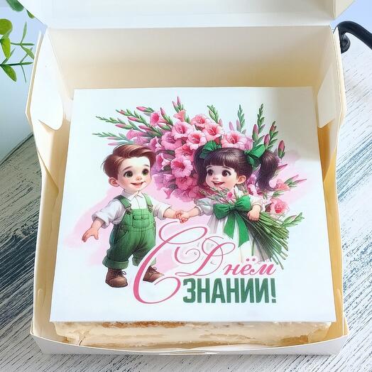 Торт-открытка на 1 сентября воспитателю