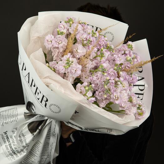 Монобукет из ароматной матиоллы "Pink morning 🌸"