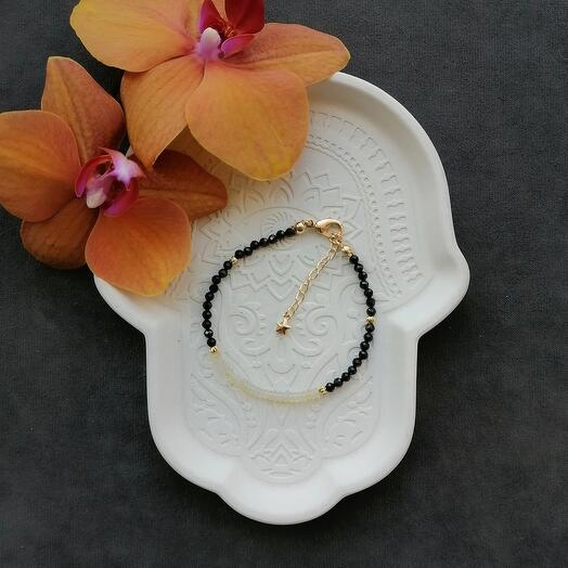 Браслет из шпинели с эфиопским опалом