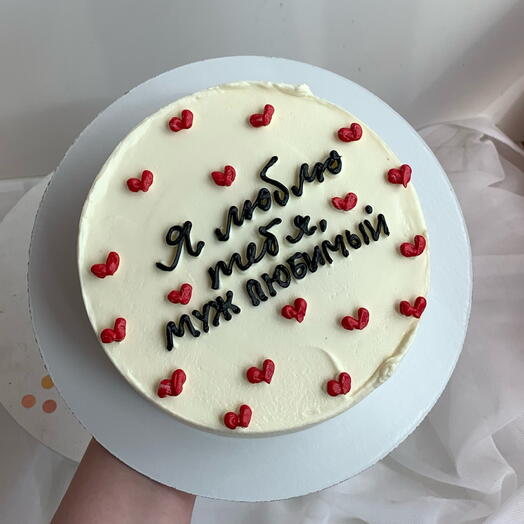 Мини торт для любимого мужа на день рождения