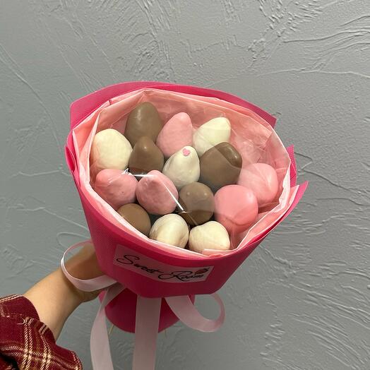 Букет клубники в шоколаде love