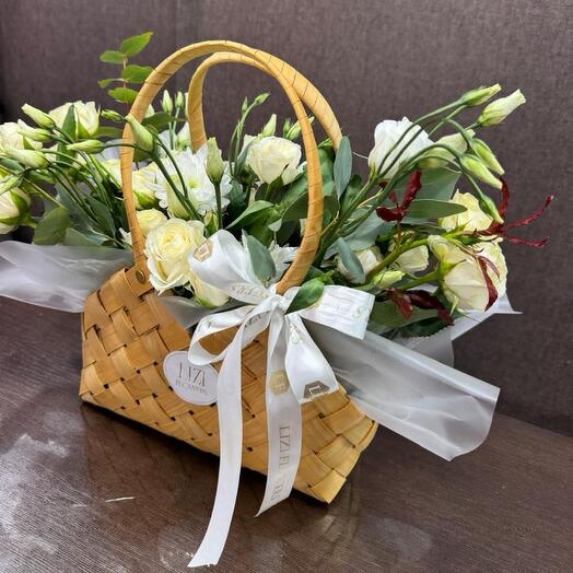 Cesta de flores Vintage