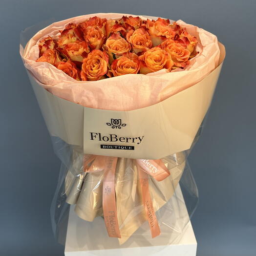 25 Orange Roses Bouquet