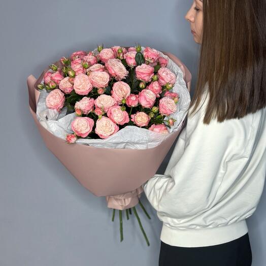Кустовые розы 9шт