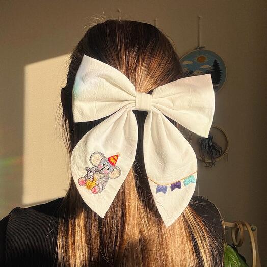 Бант для волос «слоник»