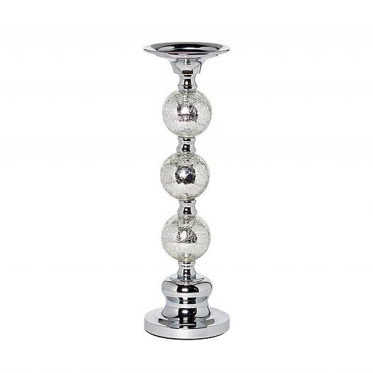 22-86642L Подсвечник никелированный d11*32см