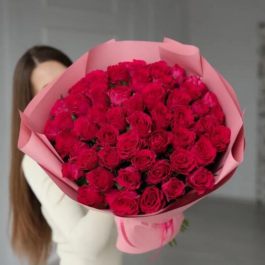 Розы Кения малиновая 40см (51шт)