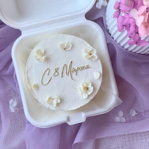 Бенто торт с цветами 8 марта маме девушке