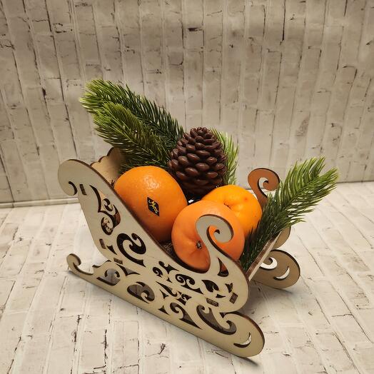 Подарочный набор «Зимняя Сказка» — мыло ручной работы в декоративных санях