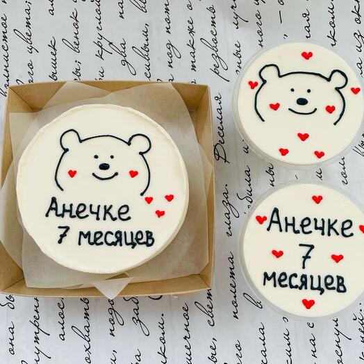 Бенто-тортик+трайфлы «влюбленный мишка»