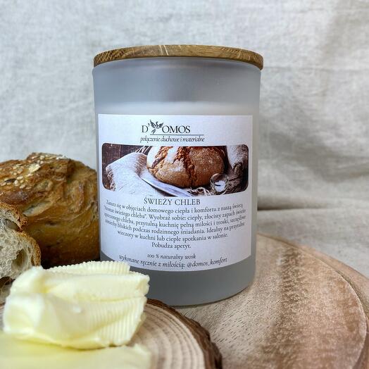 Illatos gyertya természetes viaszból "Friss kenyér 280 ml