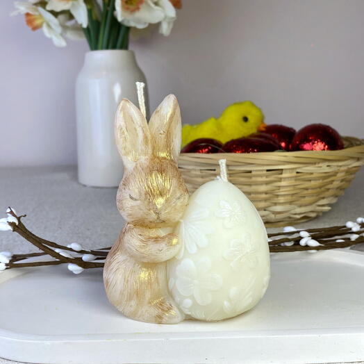 Húsvéti gyertya "nyúl" természetes viasszal illatosítva