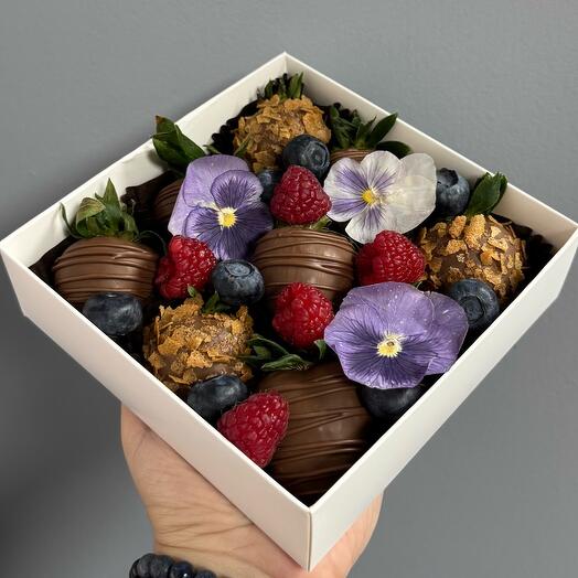Клубника в шоколаде с ягодами 🌸 набор 9 штук🍓