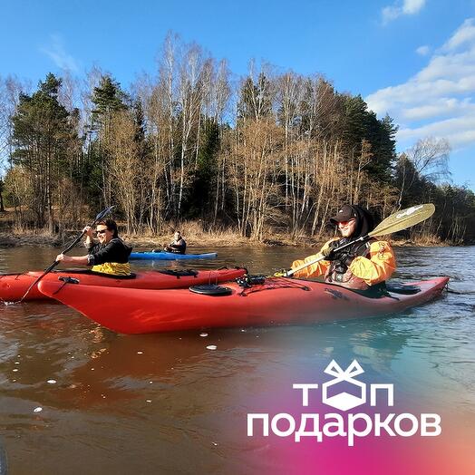 Подарочный сертификат Сплав на каяках по реке Держе, 1 чел. в группе (4-5 часов)