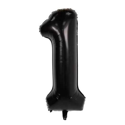 (НА ВЫБОР Воздушный шар гелий цифра черная 100см. Helium ballon ON CHOICE number black 100