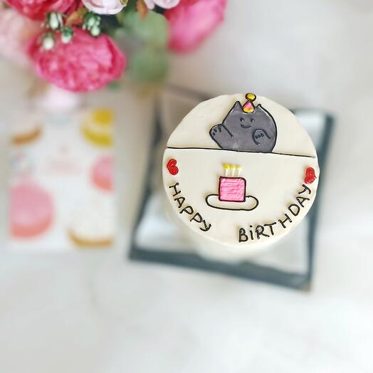 Bento Cake "HAPPY BIRTHDAY🎂" para el cumpleaños de un amigo / colega / hermano / hermana
