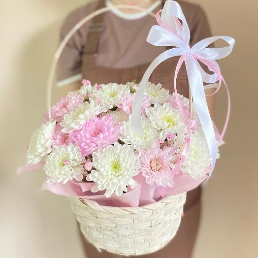 Облачко хризантемы в корзинке🌸