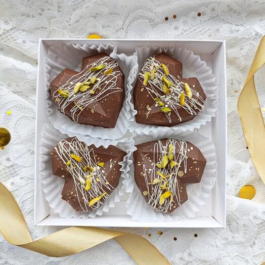 Дубайский шоколад сердце (4шт)