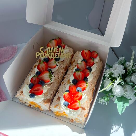 Меренговый рулет на день рождения