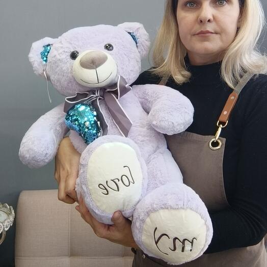 Мишка с синим сердцем