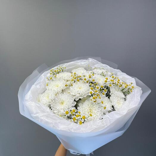 Букет из хризантем и ромашек 🌼