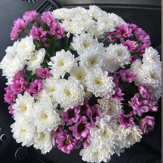 Букет из 9 кустовых хризантем