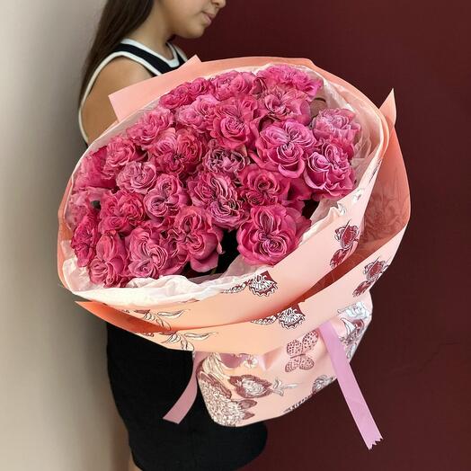 Букет "25 пионовидных роз Country Blue"