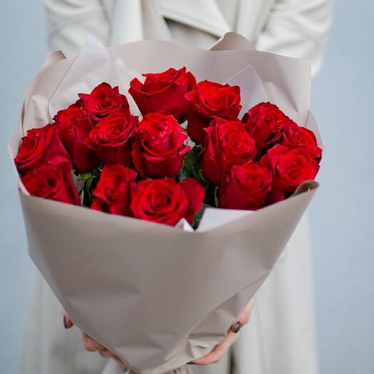 Bouquet de 7 roses rouges