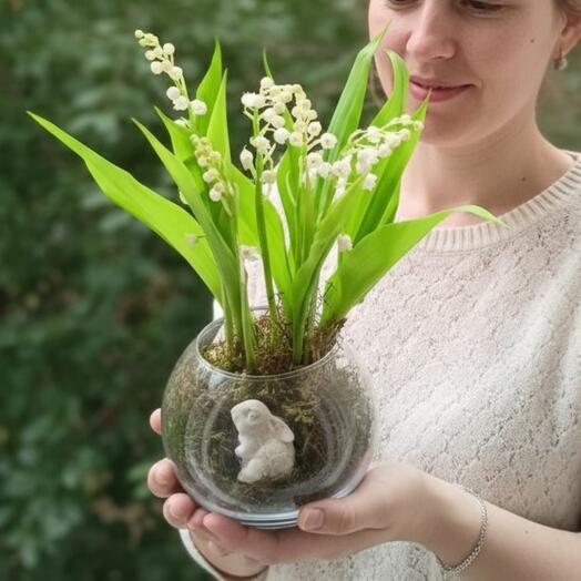 🍃Волшебный лес: ландыши и белый кролик