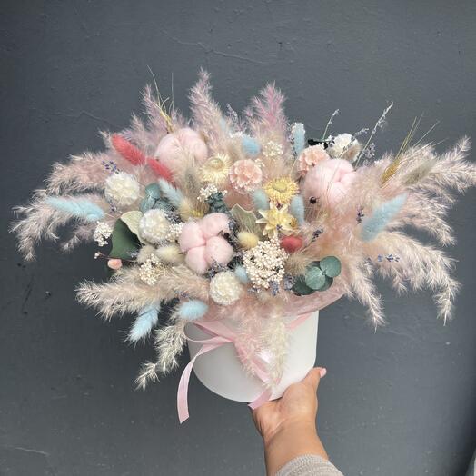 Большая композиция со стабилизированными цветами