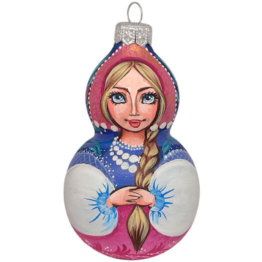 Ёлочная игрушка "Матрёна в сарафане" (Винтажный шар)