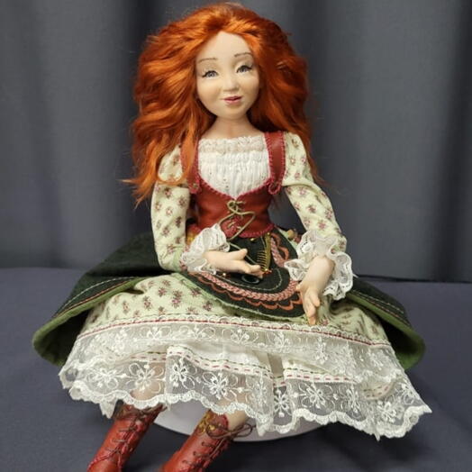 Коллекционная рыжая кукла Ульяна