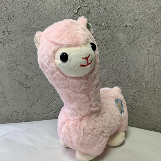 Игрушка лама розовая
