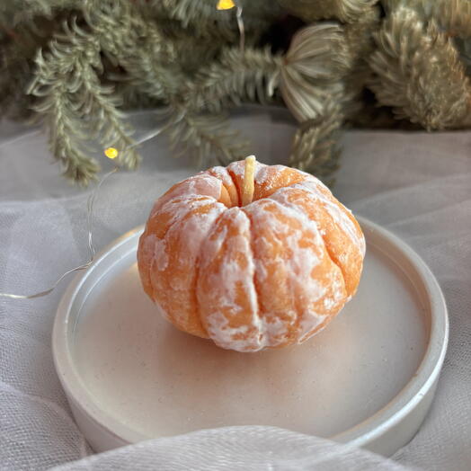 Свечи ароматические мандаринки атрибут нового года