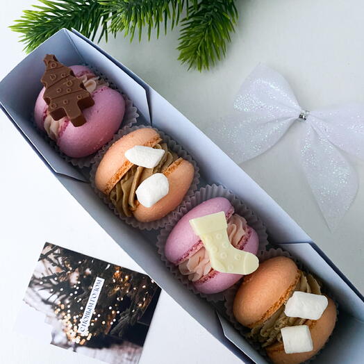 Набор макарон (макаронс/ макарун) на Новый год в подарок