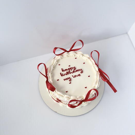 Торт 1кг на день рождения «happy birthday my love» для девушки, парня, мужа, жены