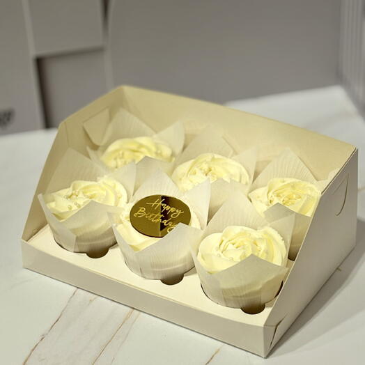 Капкейки 6 шт Happy Birthday