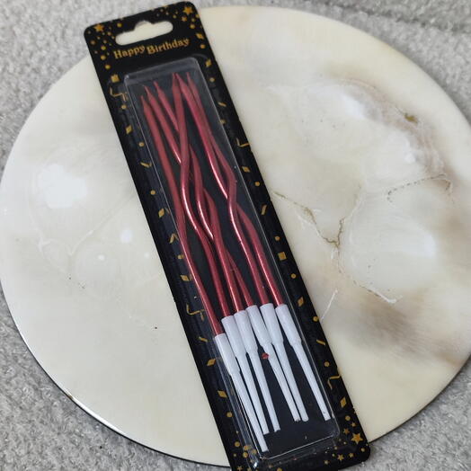 Витые свечи для торта