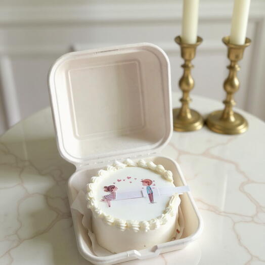 Бенто-торт с двигающейся девочкой на 14 февраля