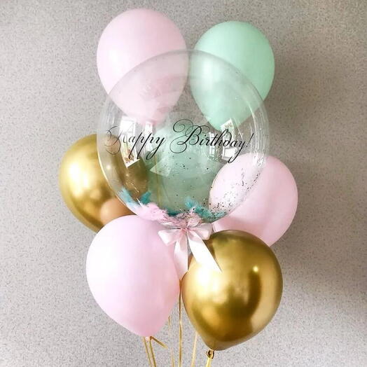 Фонтан Шаров Happy Birthday