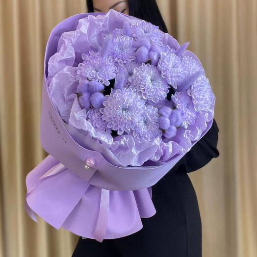 НЕЖНЫЙ БУКЕТ ХРИЗАНТЕМА ЛАВАНДА💜💜💜💜💜