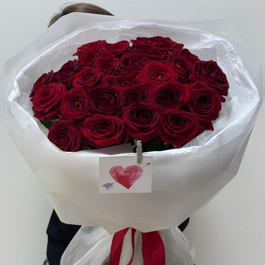 25 красных роз для любимой 🌹