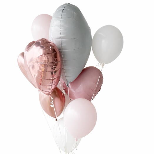 Balloon set with hearts 10 pcs
