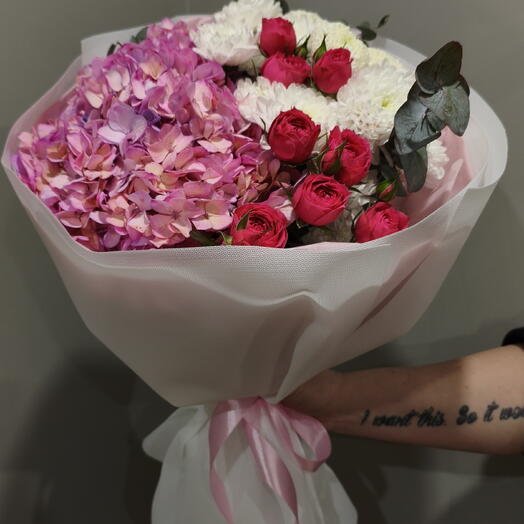 Розовый букетик