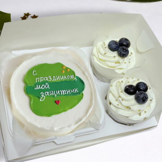 Бенто плюс капкейки на 23 февраля папе/мужу/брату
