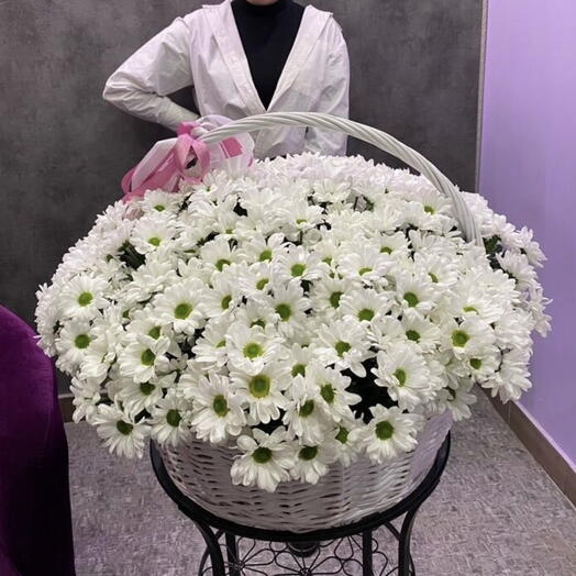 Корзина с ромашкой