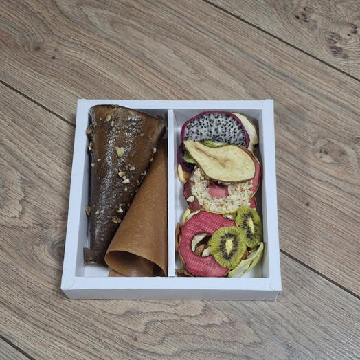 Фрипсы фруктовые, пастила слива-банан грецких орех