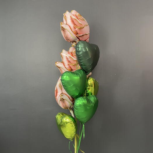 Розы с сердцами * 25055